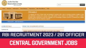 Read more about the article RBI Recruitment 2023 291 Officer Posts