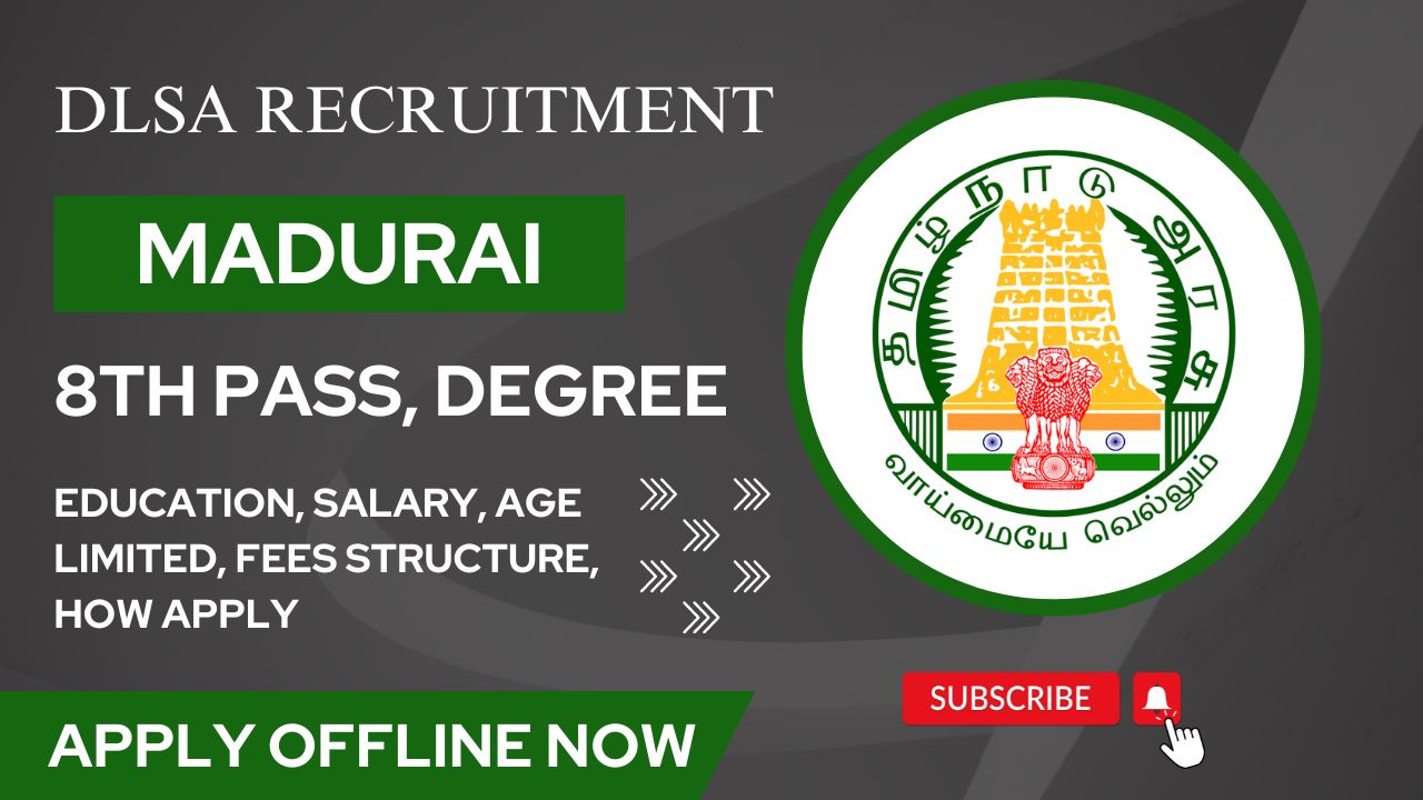 Madurai DLSA Recruitment 2023 05 Office Assistant Posts