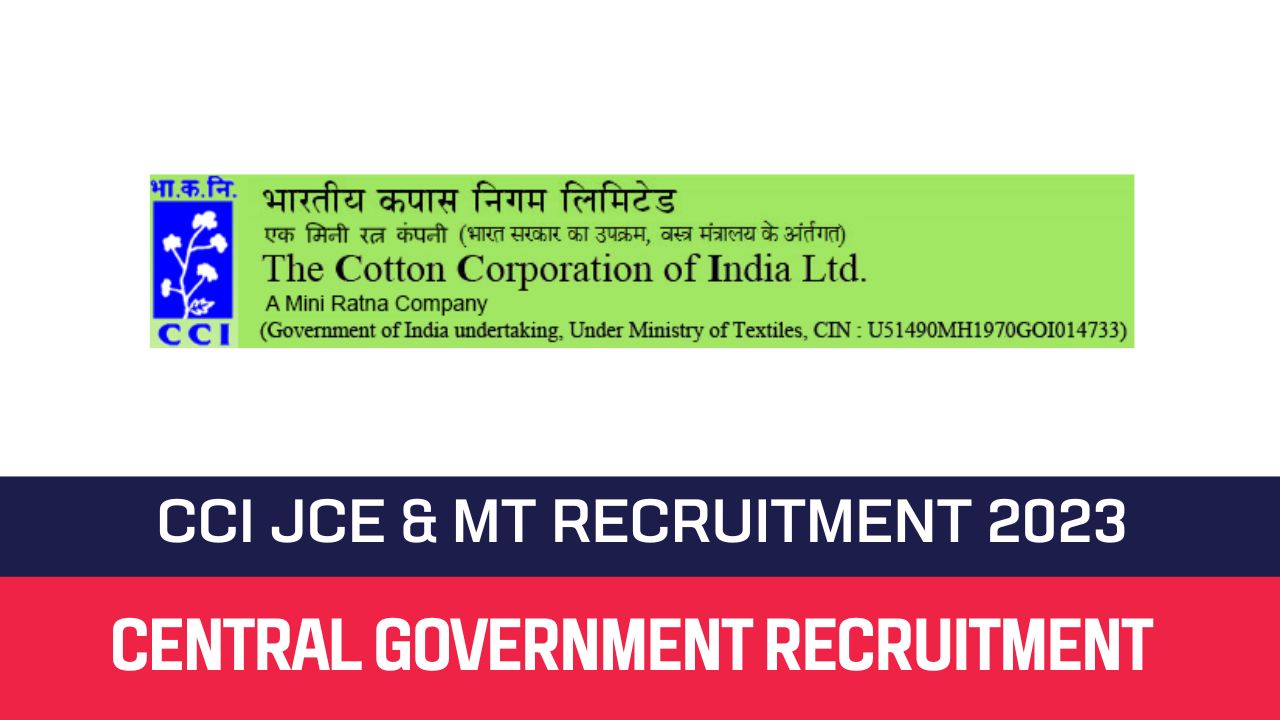 CCI Recruitment 2023 93 JCE & MT Posts