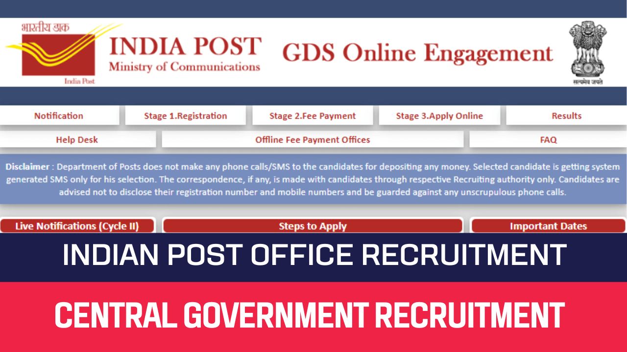 India Post Office Recruitment 2023 30000+ GDS Posts
