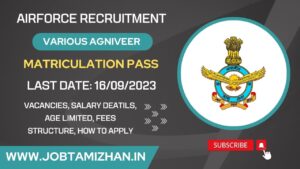 Read more about the article Indian Air Force Recruitment 2023 Various Agniveer (Musician) Posts