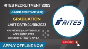 Read more about the article RITES Recruitment 2023 16 Junior Assistant (HR) Posts