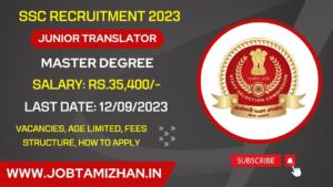 Read more about the article SSC Recruitment 2023 307 JHT & SHT Posts