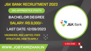 Read more about the article J&K Bank Recruitment 2023 390 Apprentices Posts