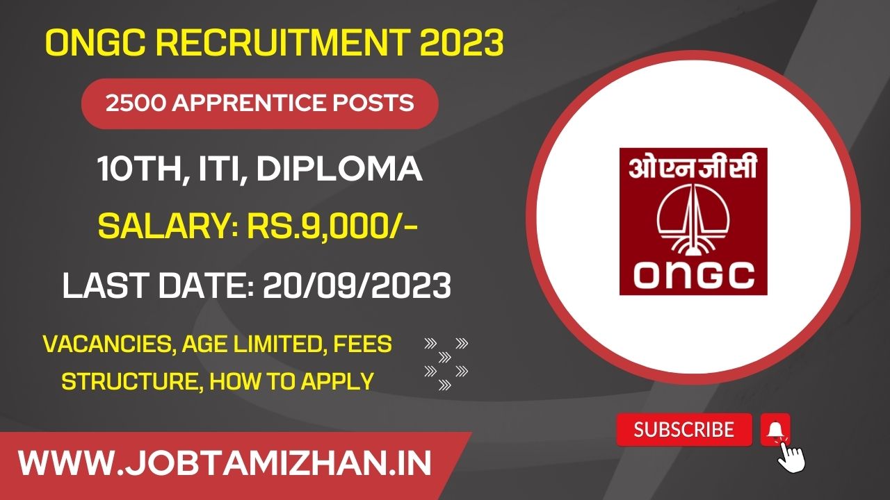 ONGC Recruitment 2023 Apply 2500 Apprentice Posts
