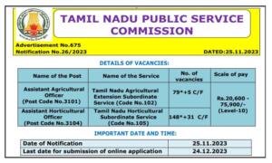 Read more about the article TNPSC Recruitment 2024 263 AAO & AHO Posts | Apply Now!