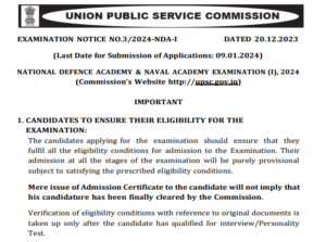 Read more about the article UPSC NDA & NA I Recruitment 2024,400 Post released Now,