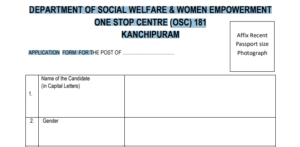 Read more about the article Kancheepuram OSC Recruitment 2024, Multi Purpose Helper Posts released Now :