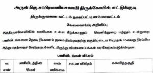 Read more about the article Arulmigu Subramaniya Swamy Temple Recruitment 2024 – Clerk, Computer Operator Post