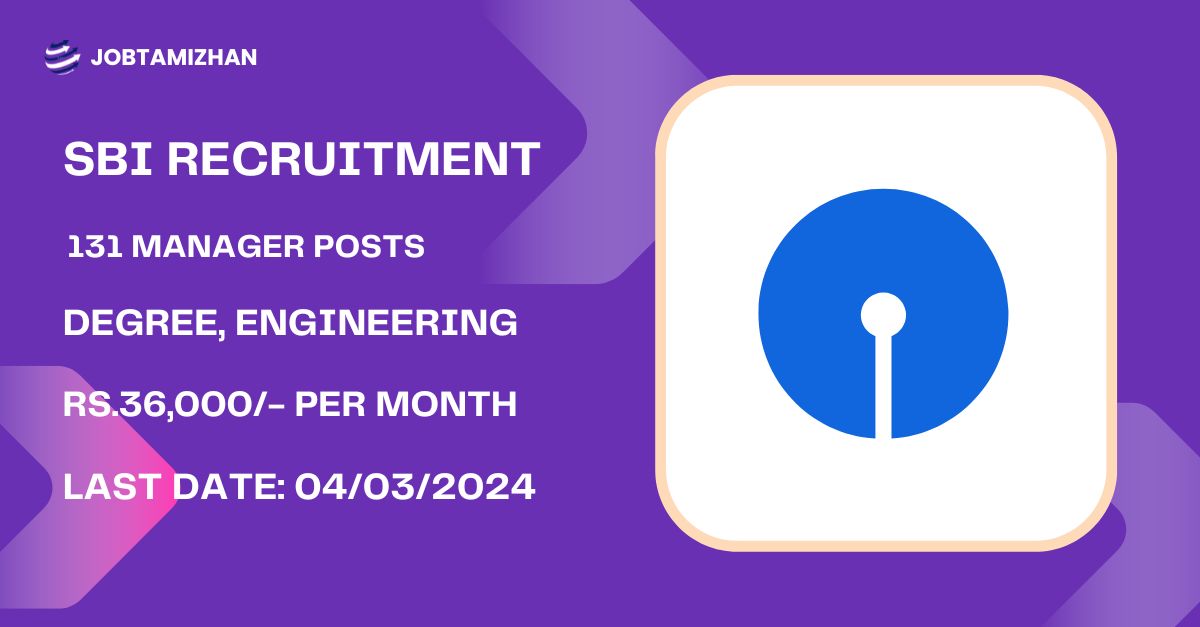 SBI Recruitment 2024 131 Manager Posts