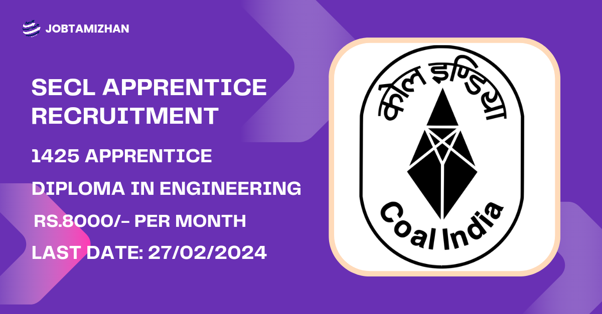 SECL Recruitment 2024 1425 Apprentice Posts