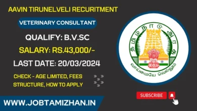 AAVIN Tirunelveli Recruitment 2024 Apply Veterinary Consultant Posts, No Exam & Direct Interview Only!