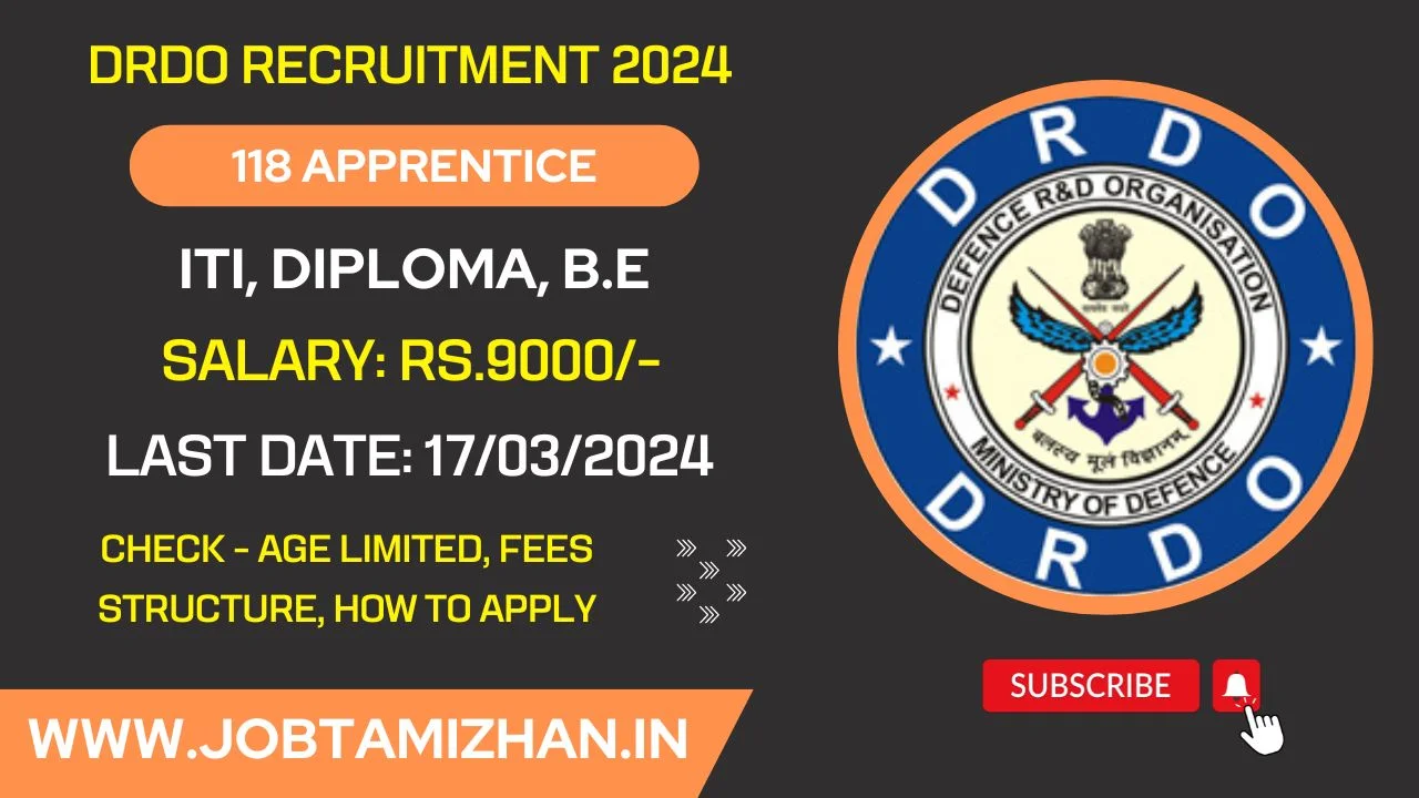 DRDO LRDE Recruitment 2024 Notification for 118 Apprentice Vacancies, Interview only, Apply Now!