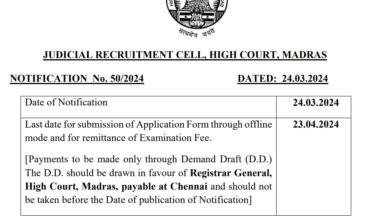 Madras High Court Recruitment 2024 74 MTS & Clerk Posts