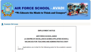 Read more about the article Air Force Recruitment 2024, Chennai Avadi Airforce Teaching post!!