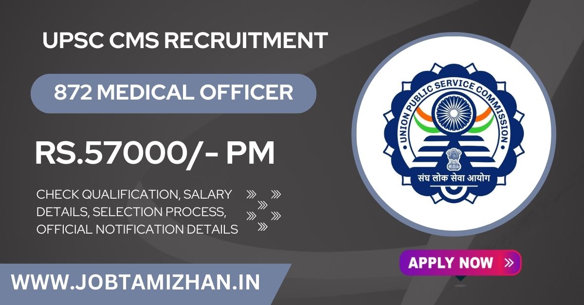 UPSC Recruitment 2024 827 Medical officer Posts - Apply Now!