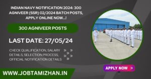 Read more about the article Indian Navy Notification 2024: 300 Agniveer (SSR) 02/2024 Batch Posts, Apply Online Now!