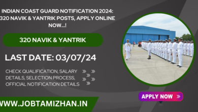 Indian Coast Guard Vacancy 2024: Apply 320 Navik & Yantrik Posts, Apply Online & Check Full Notification!