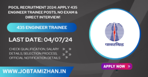 Read more about the article PGCIL Recruitment 2024: Apply 435 Engineer Trainee Posts, No Exam & Direct Interview!