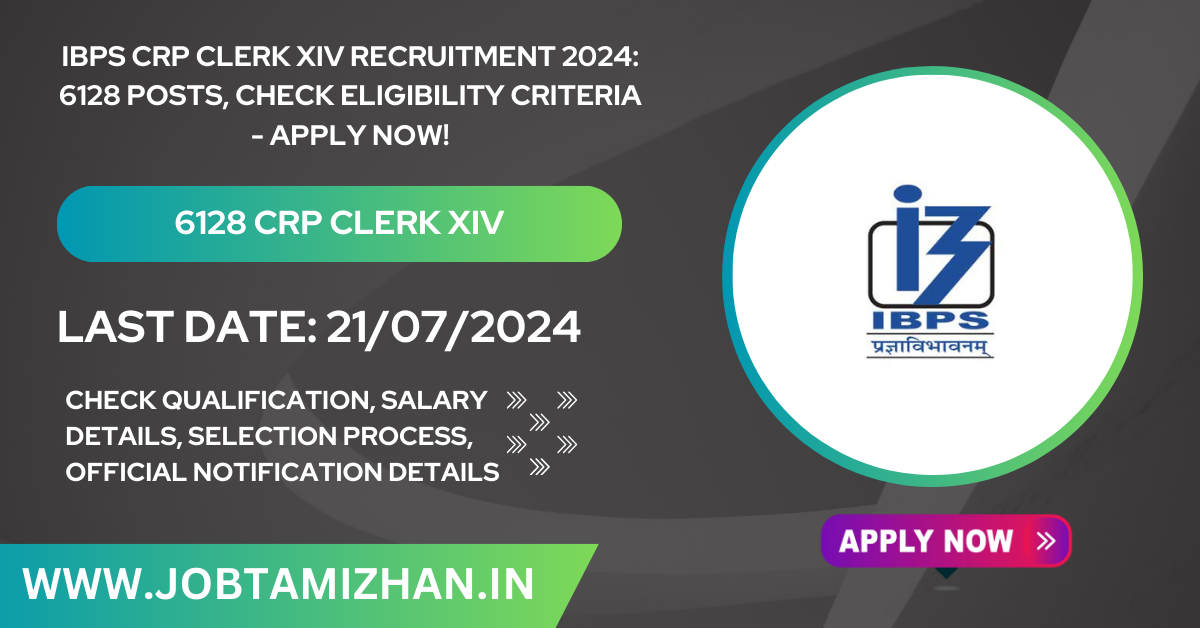 IBPS CRP Clerk XIV Recruitment 2024