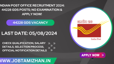 Indian Post Office Recruitment 2024 44228 GDS Posts; No Examination & Apply Now!