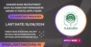 Read more about the article NABARD Bank Recruitment 2024: 102 Assistant Manager in Grade ‘A’ Posts; Apply Now!