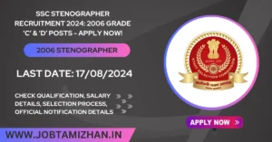 Read more about the article SSC Stenographer Recruitment 2024: 2006 Grade ‘C’ & ‘D’ Posts – Apply Now!