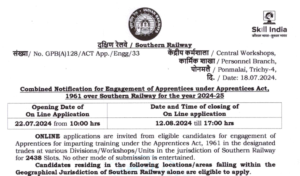 Read more about the article Southern Railway Recruitment 2024: Apply for 2498 Apprentice Posts Released!!