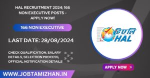 Read more about the article HAL Recruitment 2024; 166 Non Executive Posts – Apply Now!