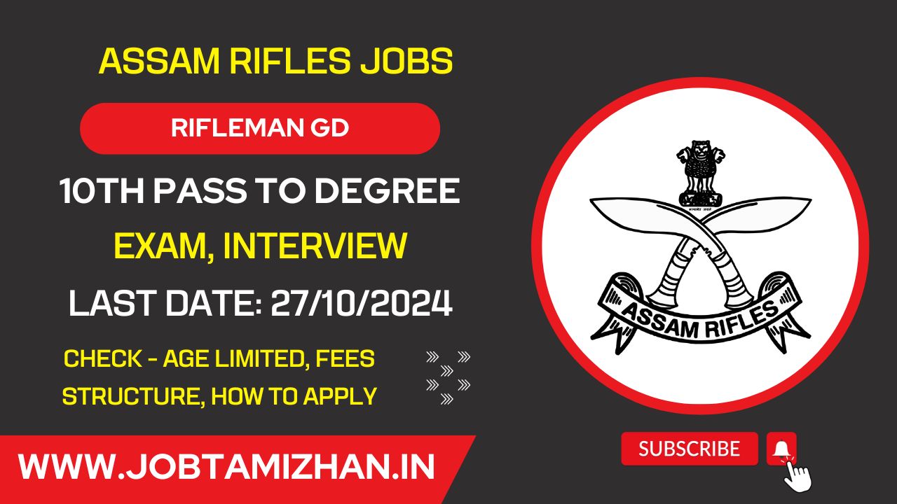 Assam Rifles Recruitment Rally 2024 Apply for Rifleman Riflewoman (GD) Posts