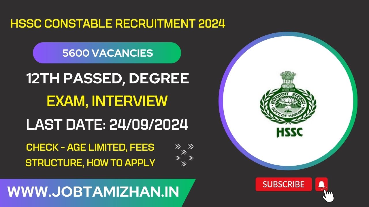 HSSC Constable Recruitment 2024: Registration Opens Today for 5,600 Vacancies, Apply Now!