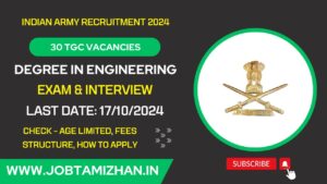 Read more about the article Indian Army Recruitment 2024 – Apply for 30 TGC-141 Posts: Check Eligibility criteria!