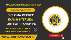 Read more about the article Mazagon Dock Recruitment 2024: Apply for 176 Non-Executive Positions, Check Eligibility & Details