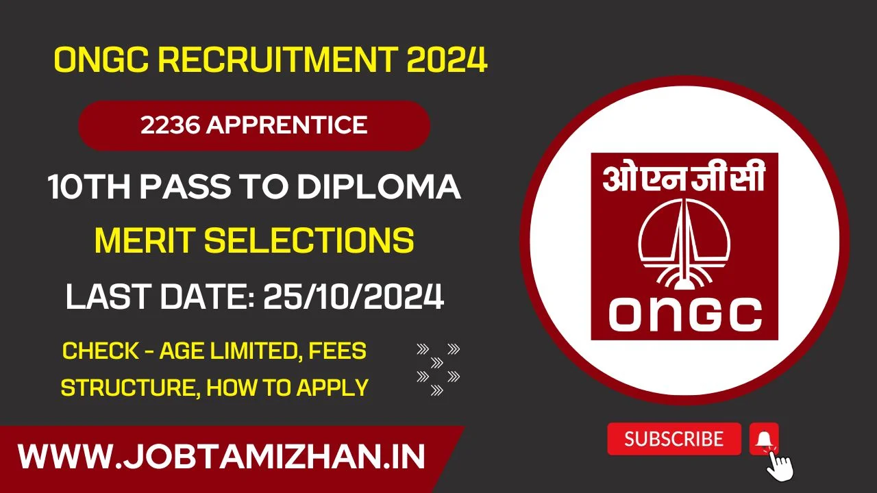 ONGC Recruitment 2024: Apply for 2236 Apprentice Vacancy, No Examination- Merit List Only!